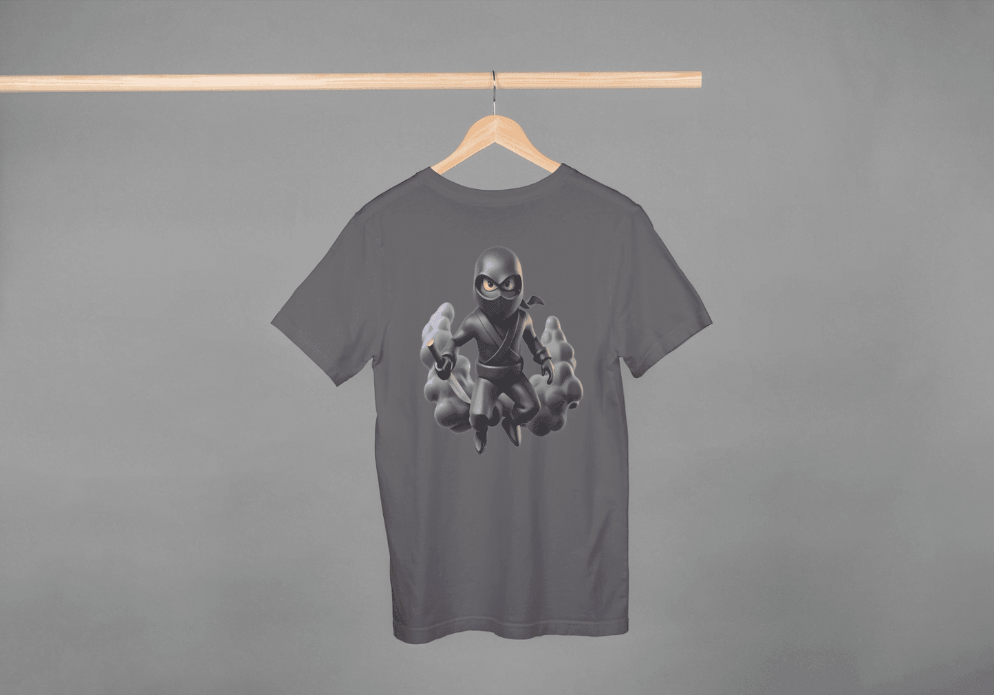 Cute Ninja Warrior: Cartoon Stealth Fighter Tee - Essentia Attire