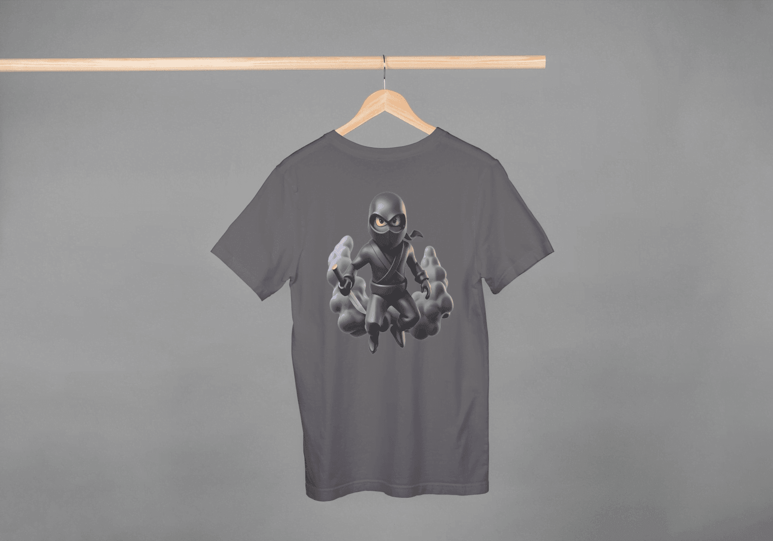 Cute Ninja Warrior: Cartoon Stealth Fighter Tee - Essentia Attire