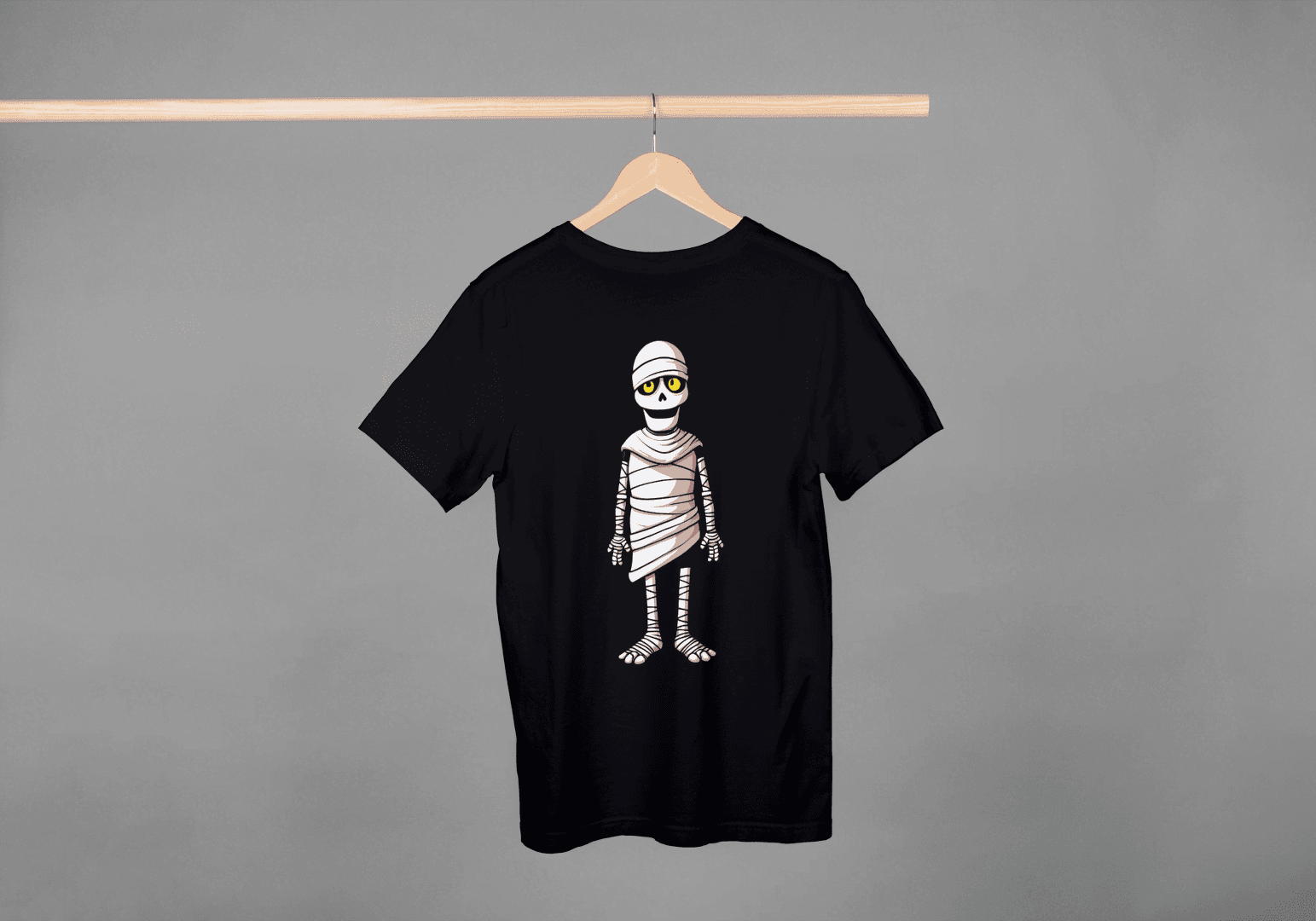 Cute Cartoon Mummy: Glowing Eye Mummy Tee - Essentia Attire