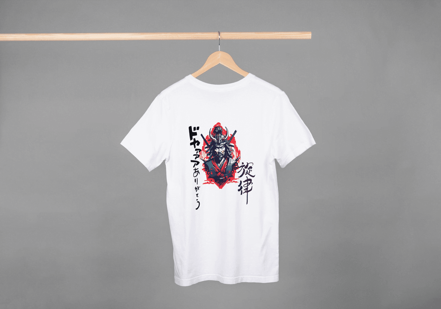 Japanese Samurai Warrior: Bushido Art Japanese Calligraphy Tee - Essentia Attire