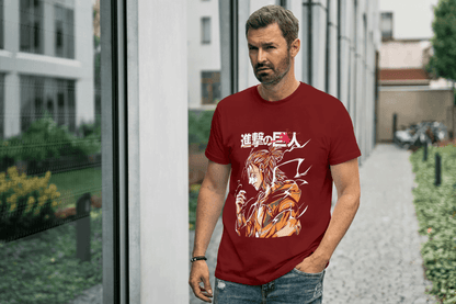 Attack on Titan Eren Yeager Tee: Shingeki no Kyojin Anime Graphic Tee - Essentia Attire