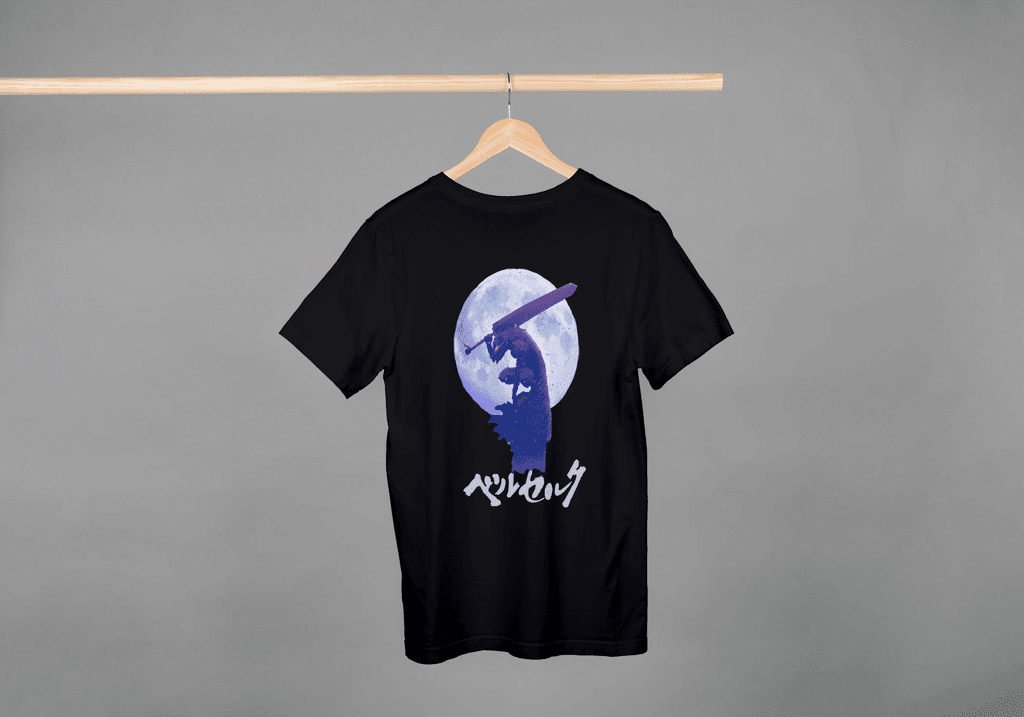 Berserk Japanese Katakana T-shirt | Guts and Dragonslayer Sword Anime - Essentia Attire
