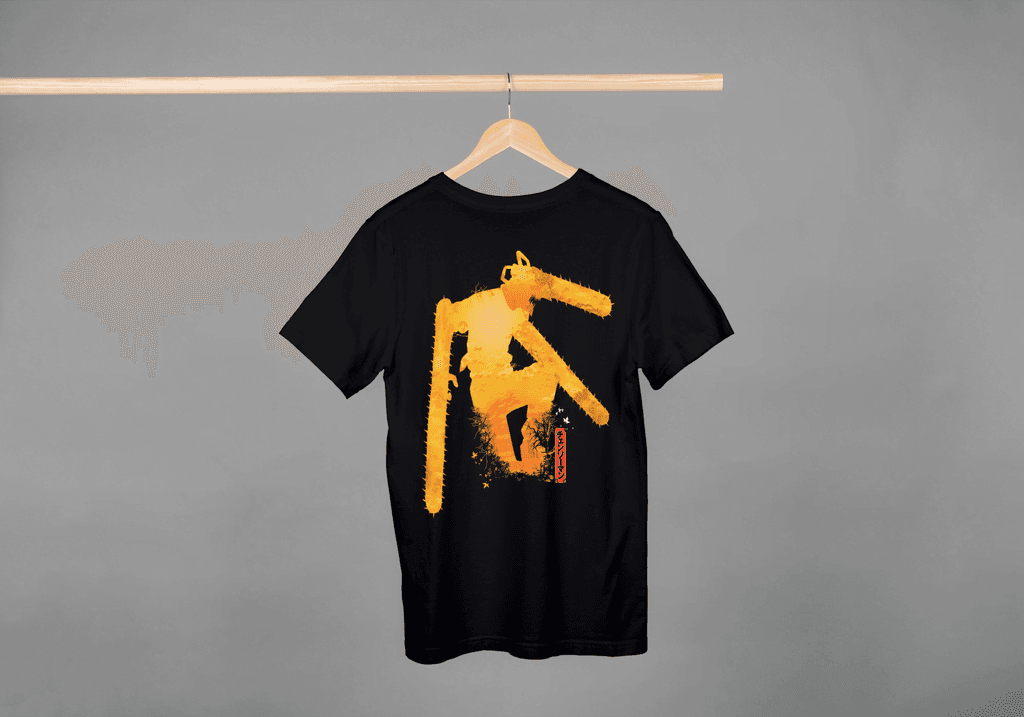 The Devil's Rage | Chainsaw Man Fiery Silhouette Tee - Essentia Attire