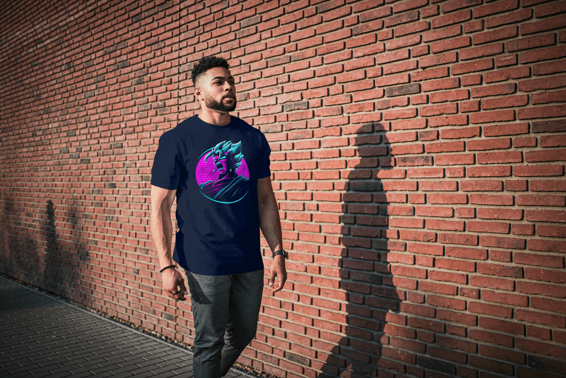 DBZ Vegeta T-shirt | Vaporwave & Cyberpunk Art | Super Saiyan God SS Tee