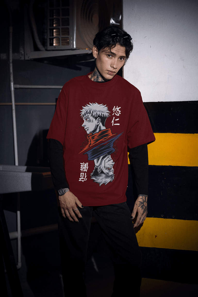 Jujutsu Kaisen 'King of Curses' Sukuna & Itadori Yuji Oversized T-shirt