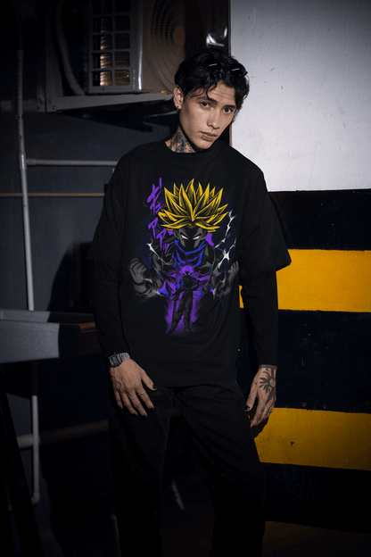 DBZ Gogeta & Vegito Oversized T-Shirt | Fusion Warrior Anime Art | Power of the Dragon Ball Z Universe