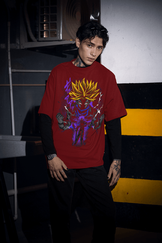 DBZ Gogeta & Vegito Oversized T-Shirt | Fusion Warrior Anime Art | Power of the Dragon Ball Z Universe