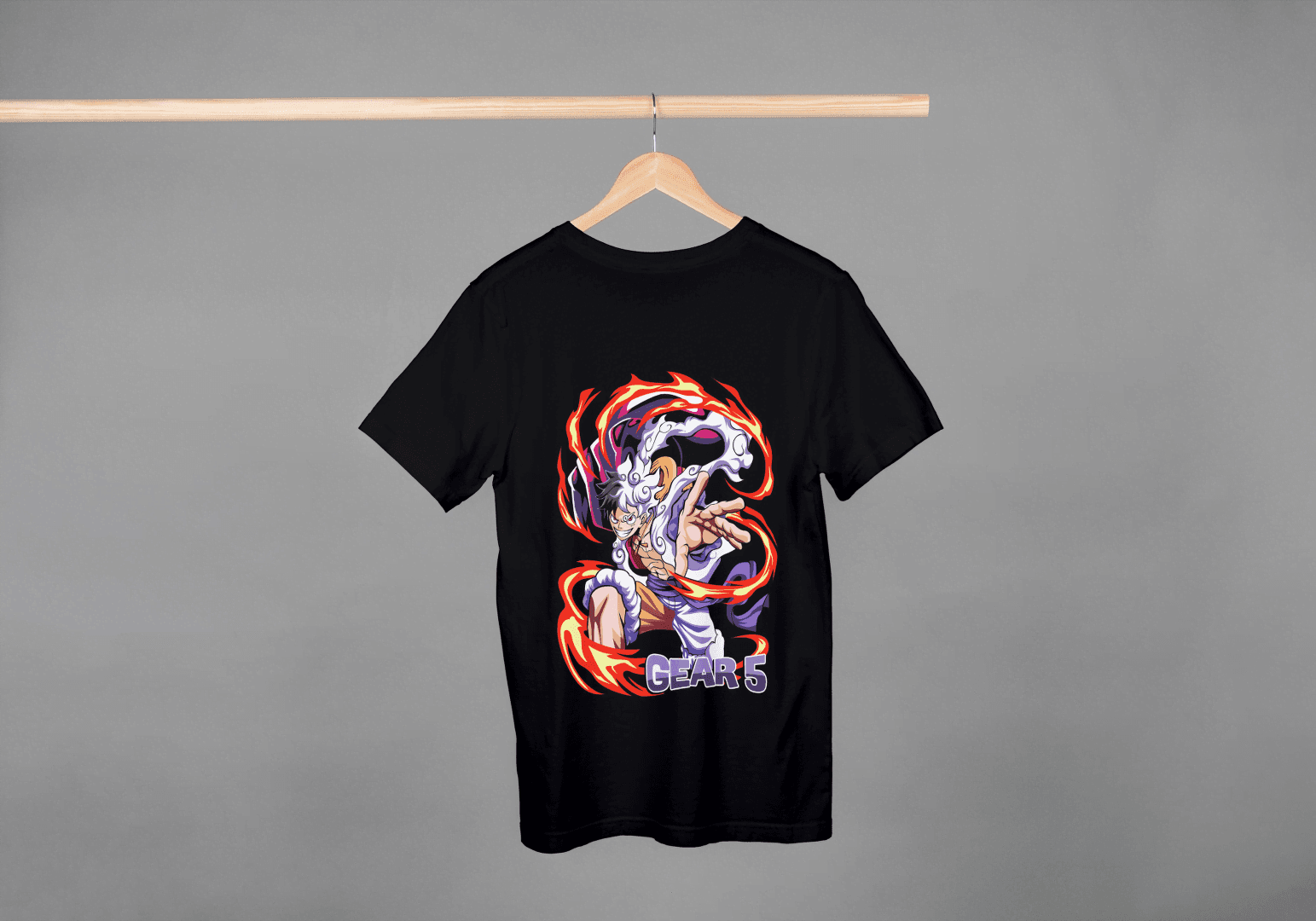 Gear 5 Transformed Character: Dynamic Power-Up Anime Hero Tee - Essentia Attire