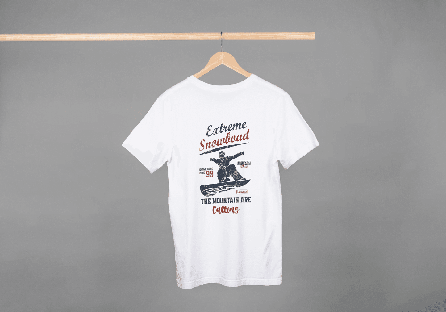 Extreme Snowboard: Mountain Calling Tee - Essentia Attire