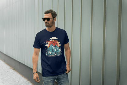 Mountain Vibes Nature's Bliss: Outdoor Scenic Tee - Essentia Attire