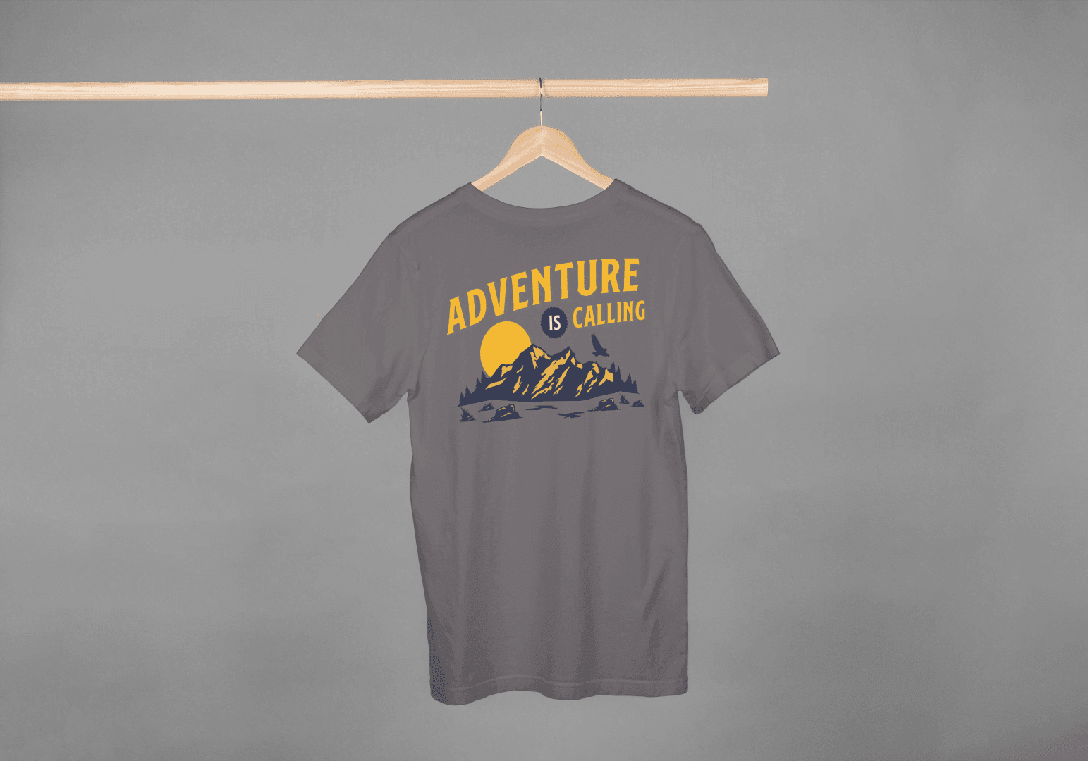 Adventure Is Calling Mountain: Outdoor Wanderlust Tee - Essentia Attire