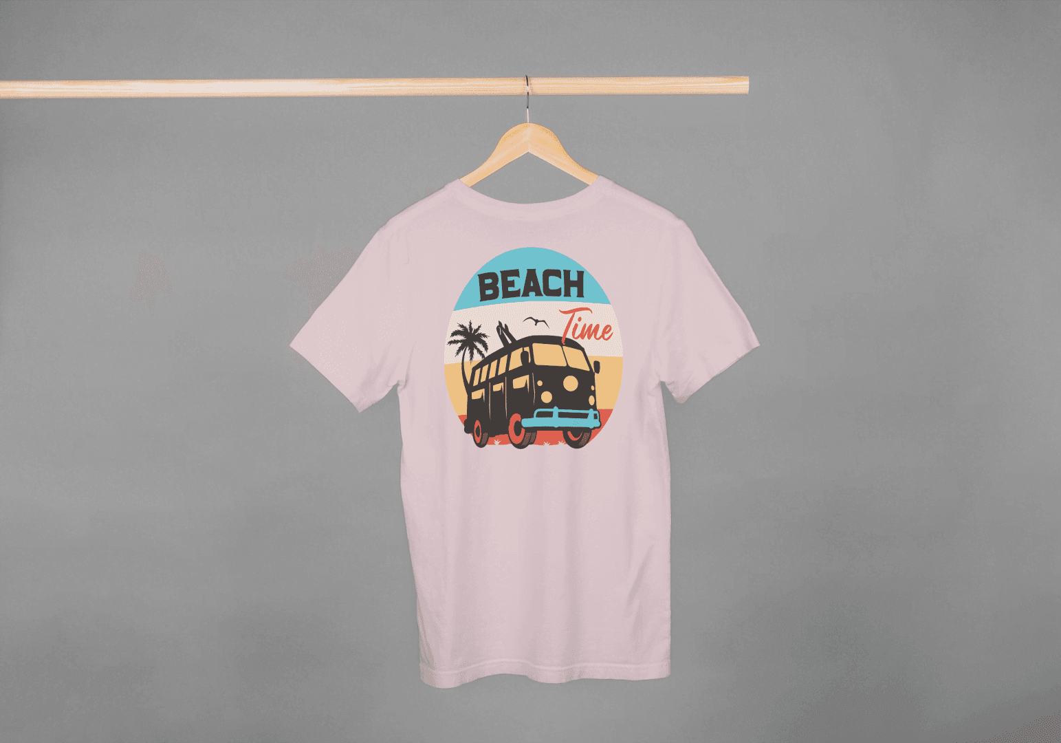 Beach Time Vintage Camper Van: Summer Surf & Sand Tee - Essentia Attire
