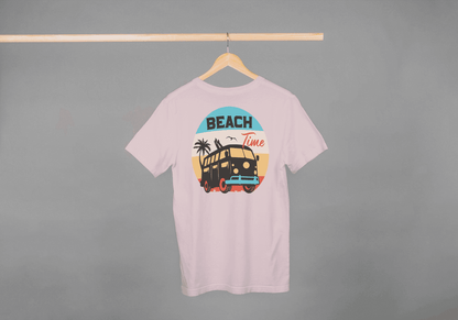 Beach Time Vintage Camper Van: Summer Surf & Sand Tee - Essentia Attire