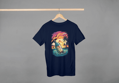Message in a Bottle Sunset: Tropical Beach Vibes Tee - Essentia Attire