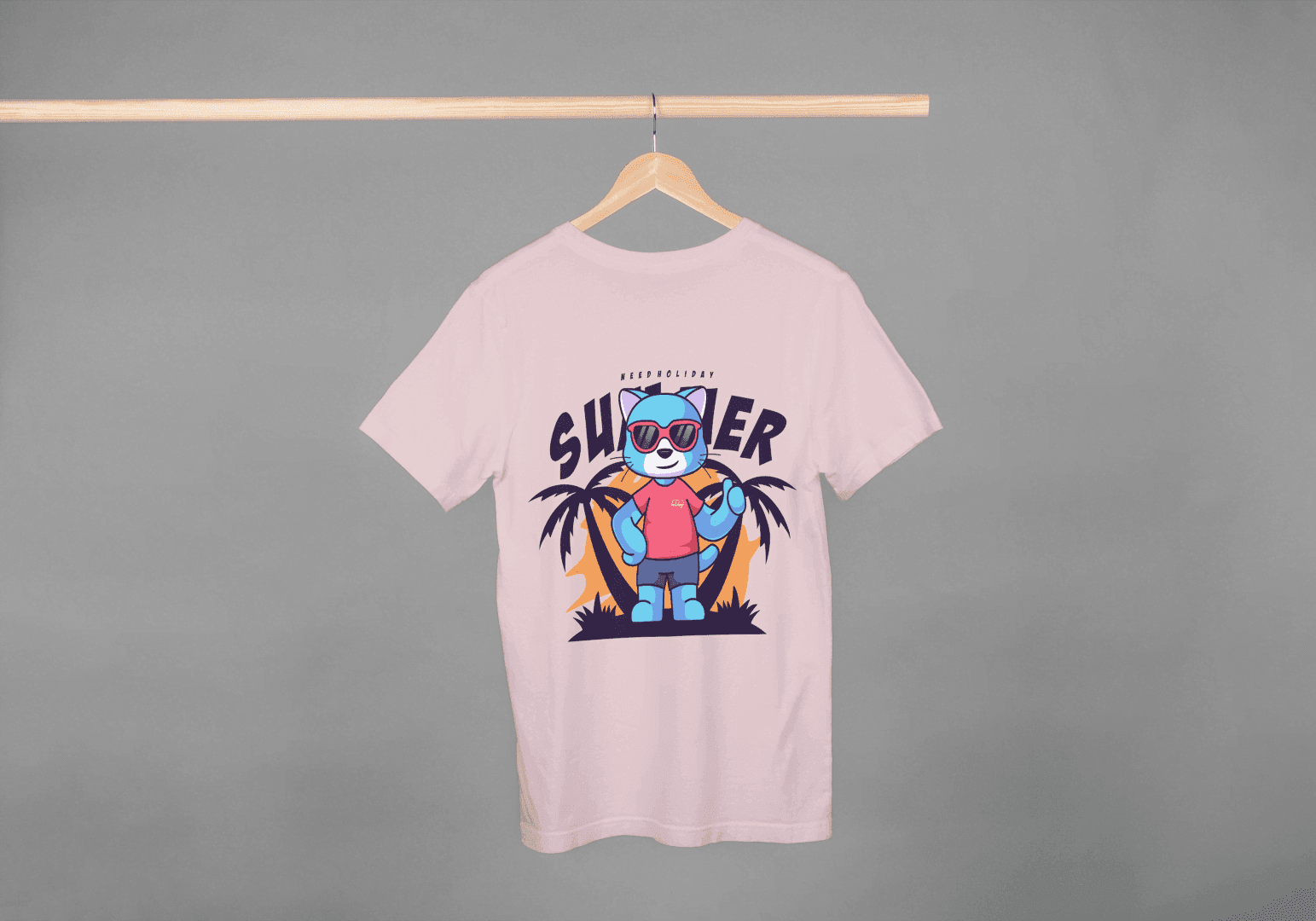 Keep Holiday Summer Cat: Funny Beach Vibes Tee - Essentia Attire
