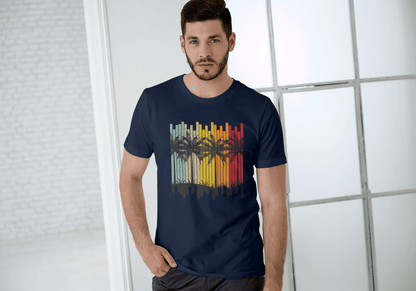 Tropical Palm Tree Beach: Summer Island Vibes Tee - Essentia Attire