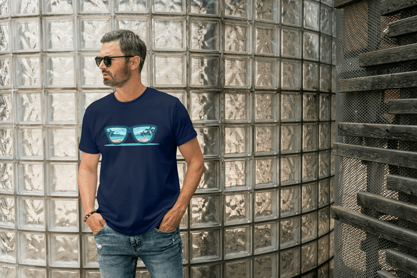 Beach Reflection Sunglasses: Summer Paradise Tee - Essentia Attire