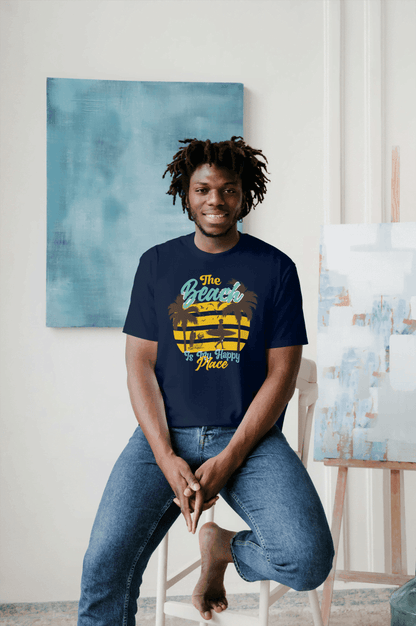 Beach Is My Happy Place Surfer: Summer Vibes Tee - Essentia Attire
