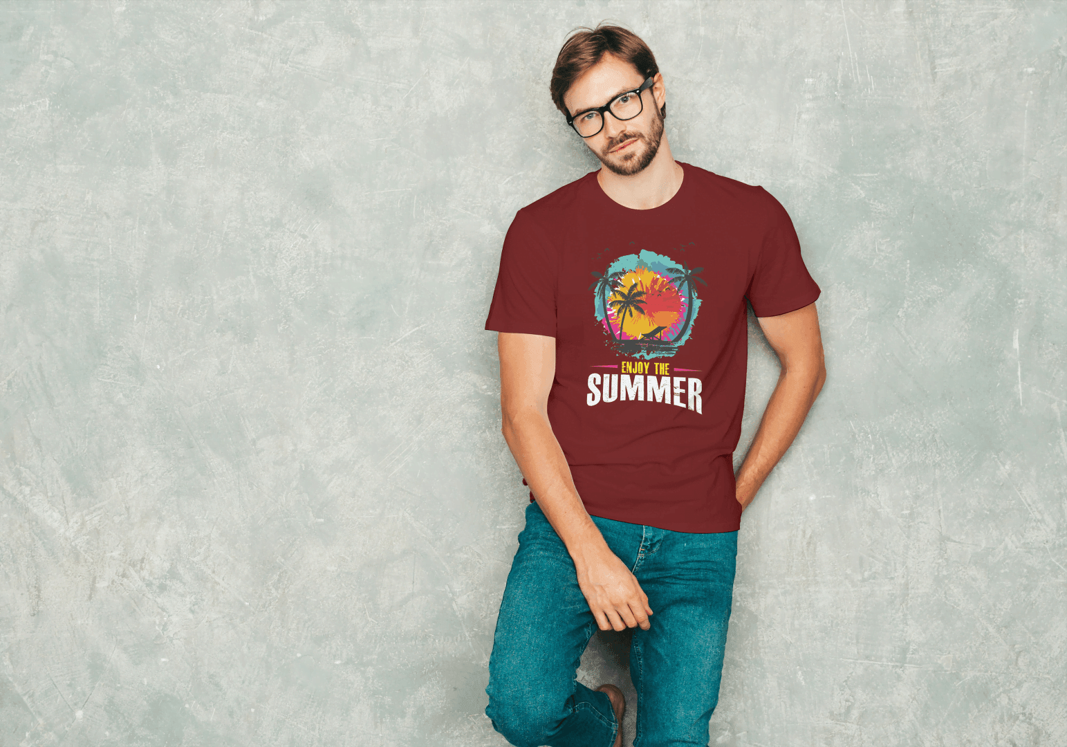 Enjoy The Summer Hammock Beach: Artistic Sunset Tee - Essentia Attire