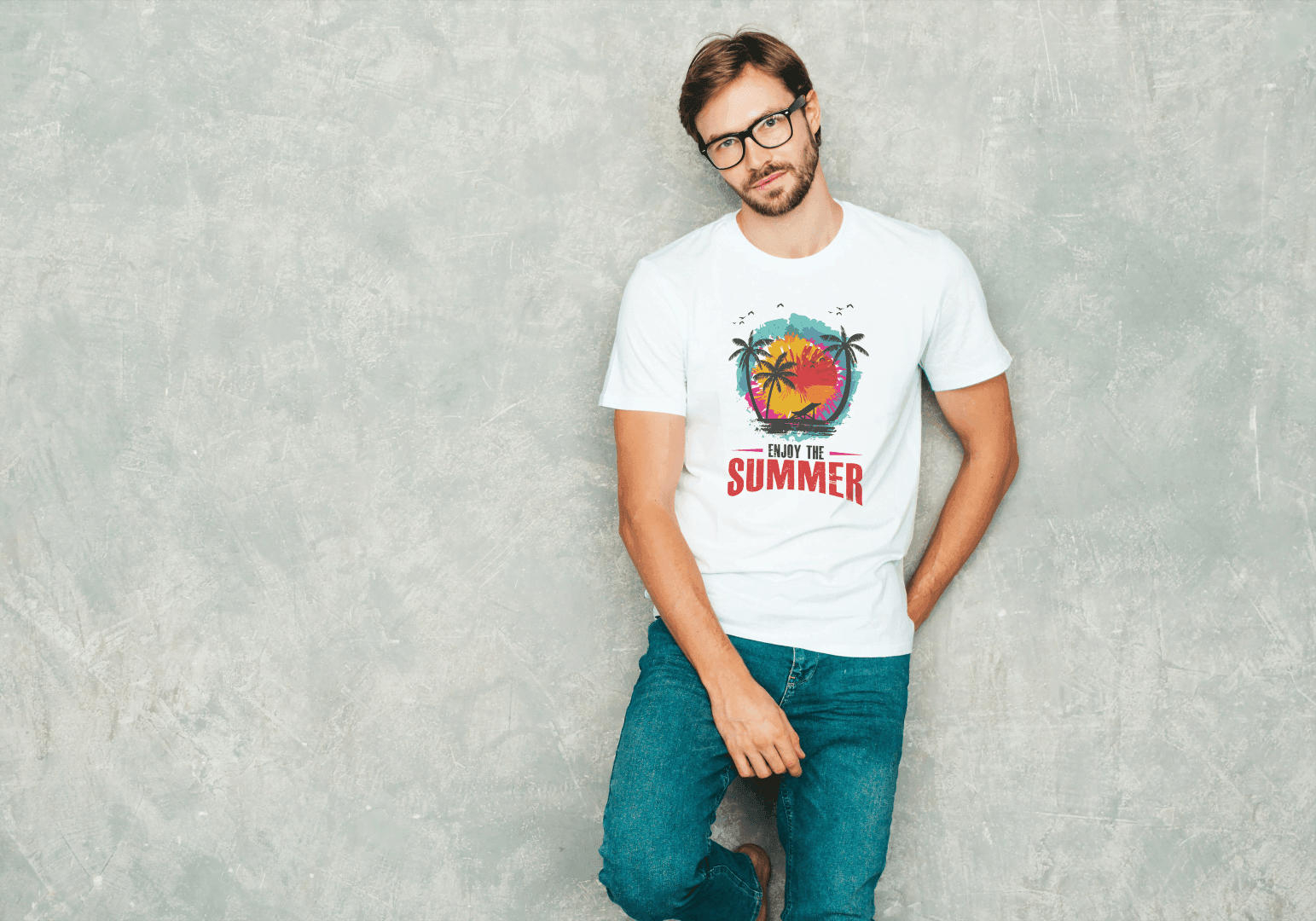 Enjoy The Summer Hammock Beach: Artistic Sunset Tee - Essentia Attire