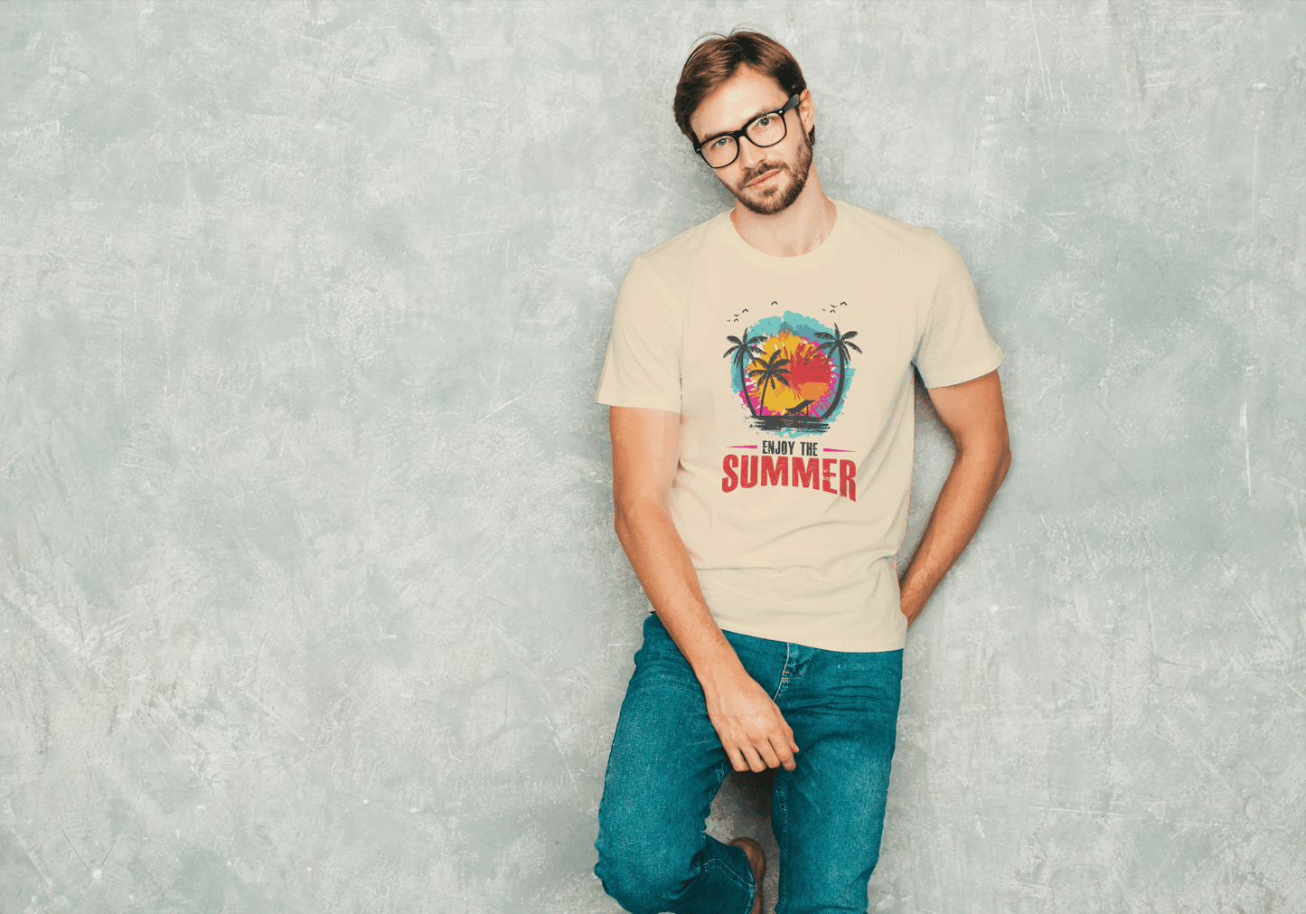 Enjoy The Summer Hammock Beach: Artistic Sunset Tee - Essentia Attire