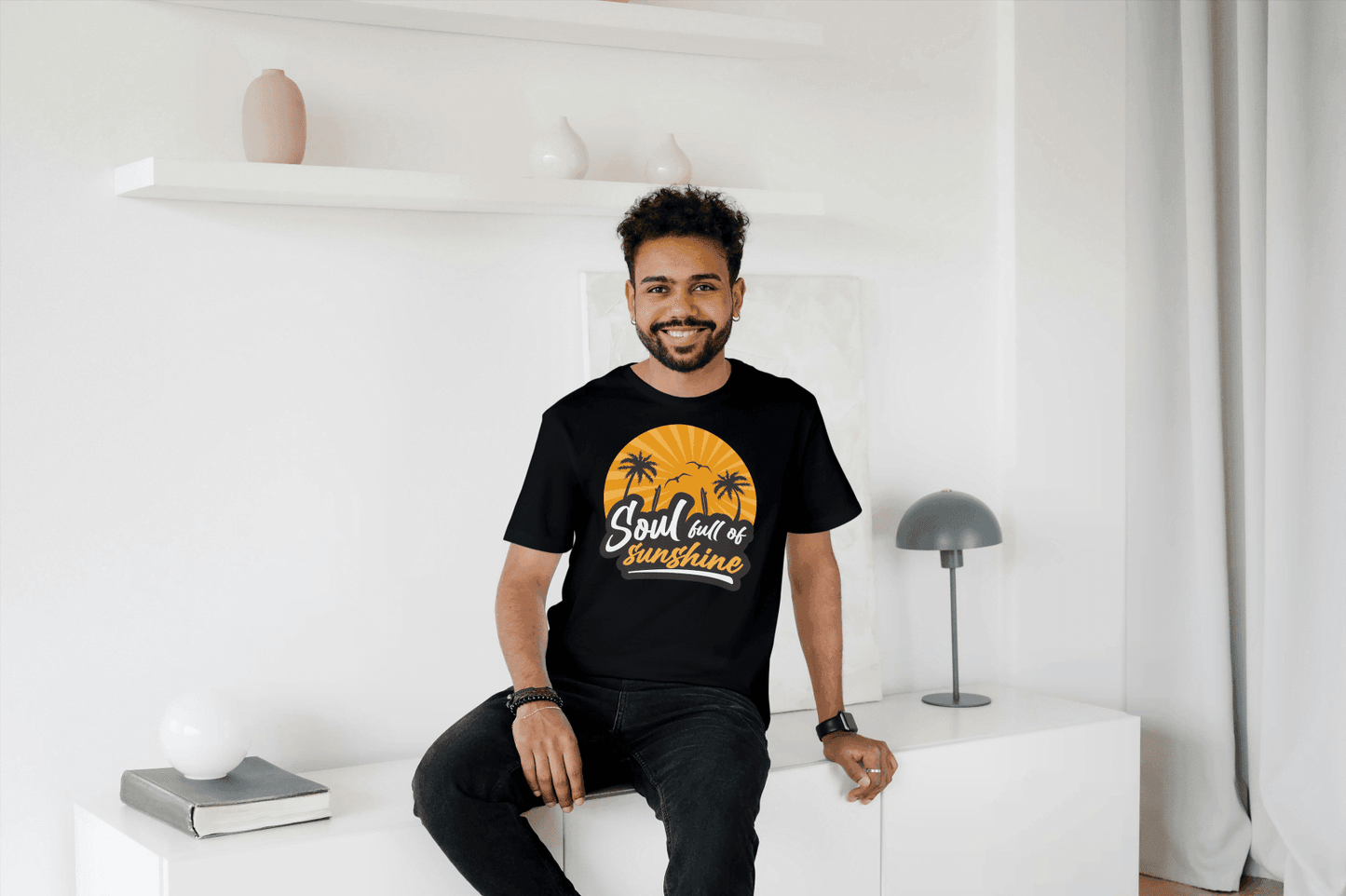 Soul Full of Sunshine: Tropical Sunset Beach Tee - Essentia Attire