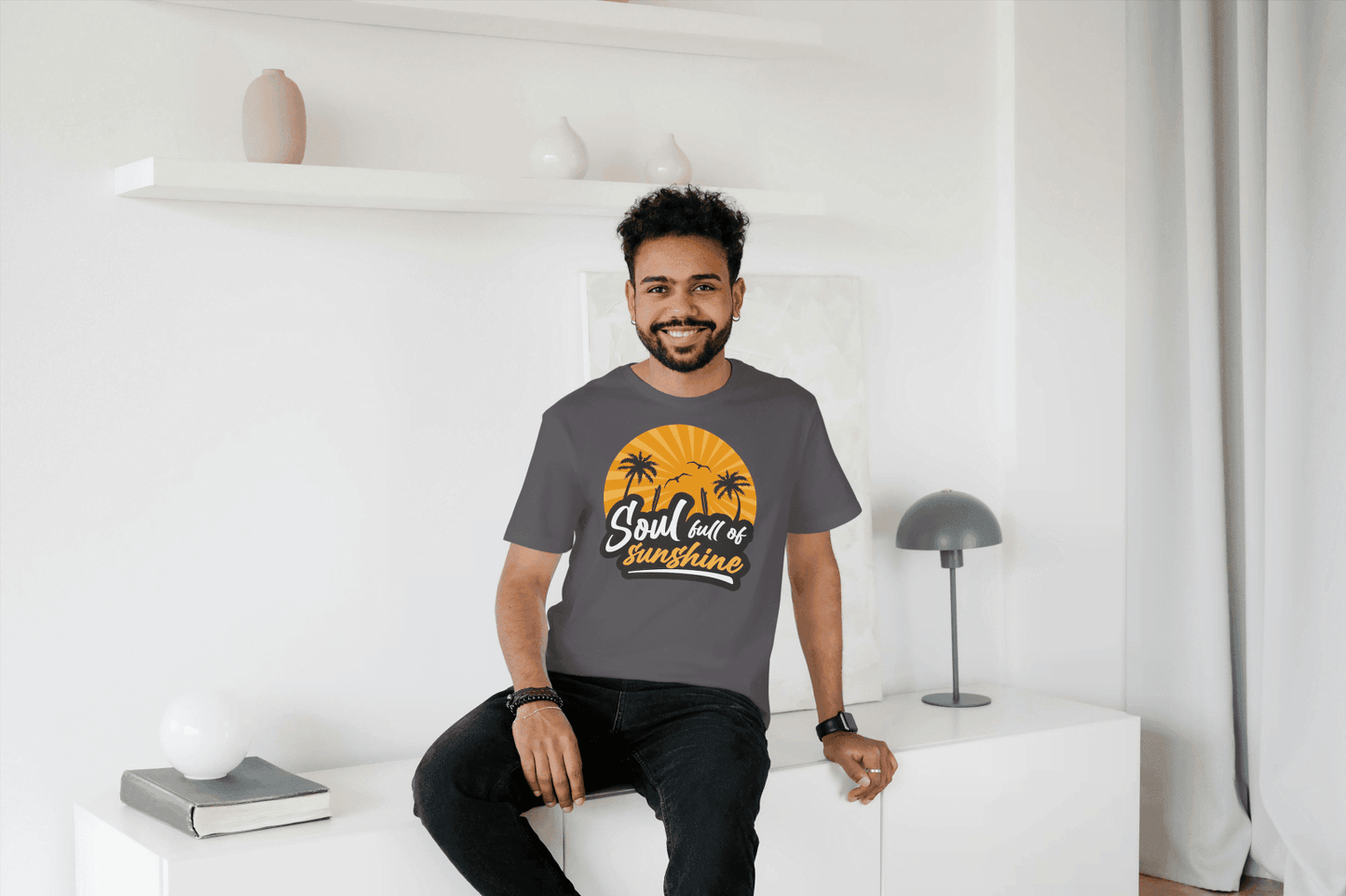 Soul Full of Sunshine: Tropical Sunset Beach Tee - Essentia Attire