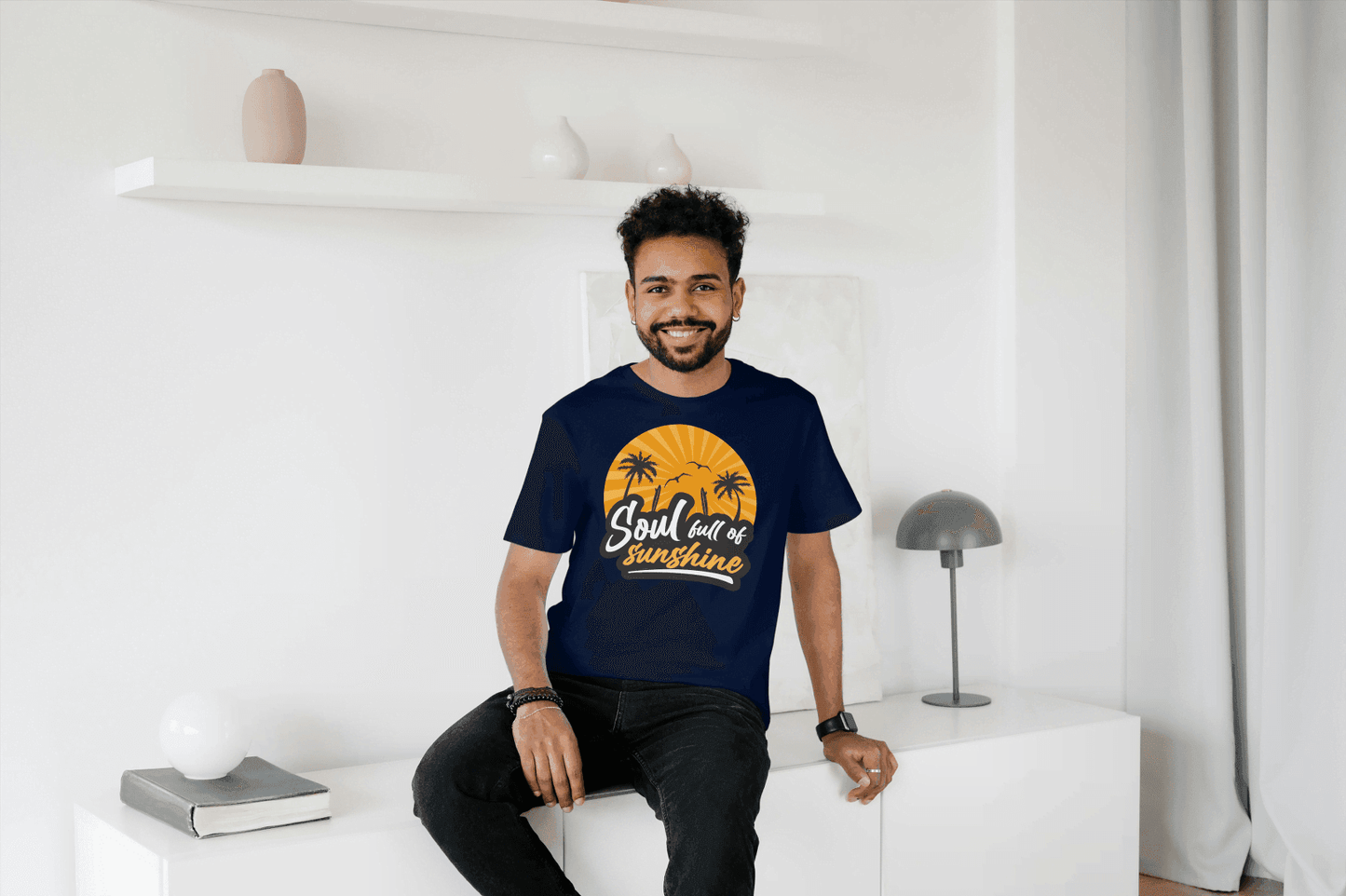 Soul Full of Sunshine: Tropical Sunset Beach Tee - Essentia Attire