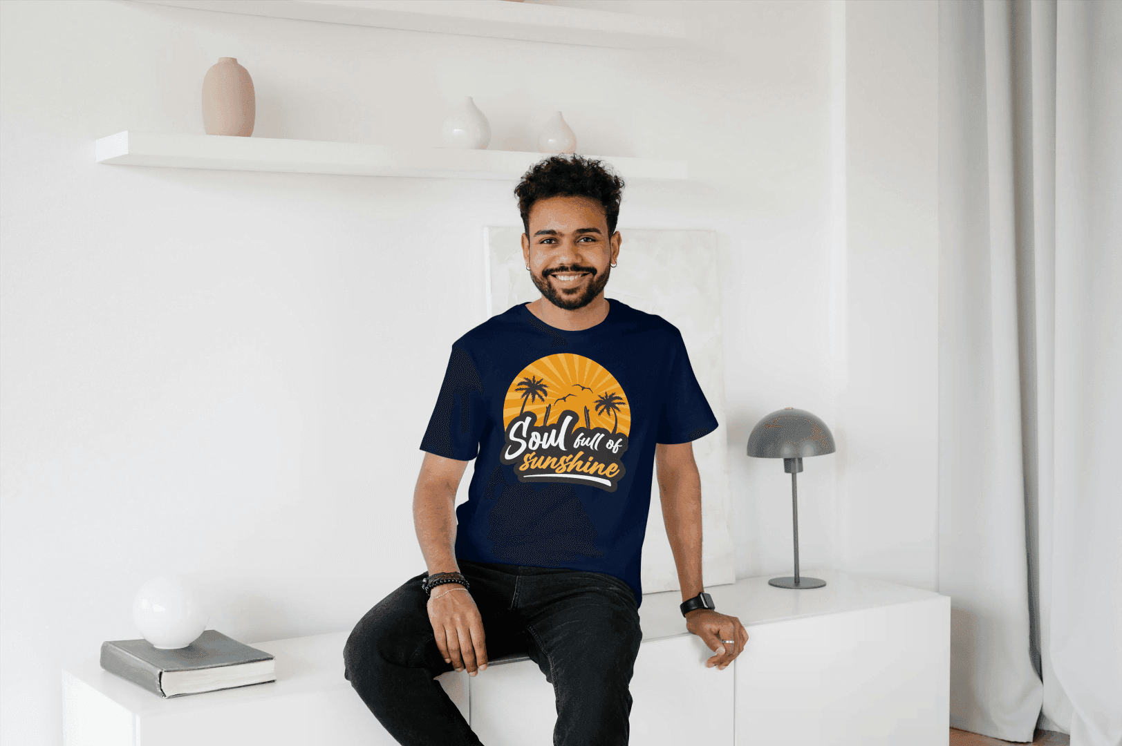 Soul Full of Sunshine: Tropical Sunset Beach Tee - Essentia Attire
