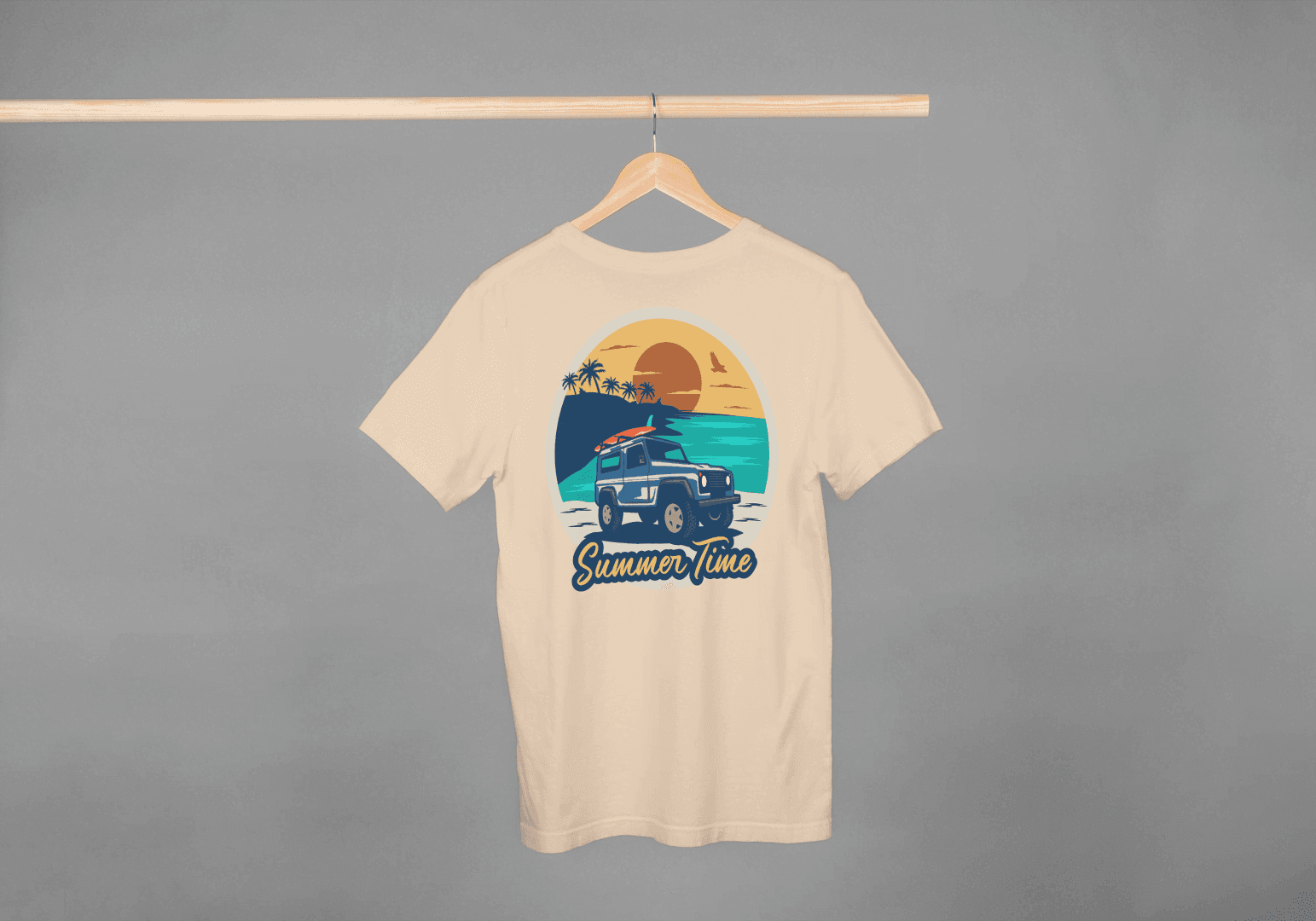 Summer Time Off-Road Beach: Vintage Surf Adventure Tee - Essentia Attire