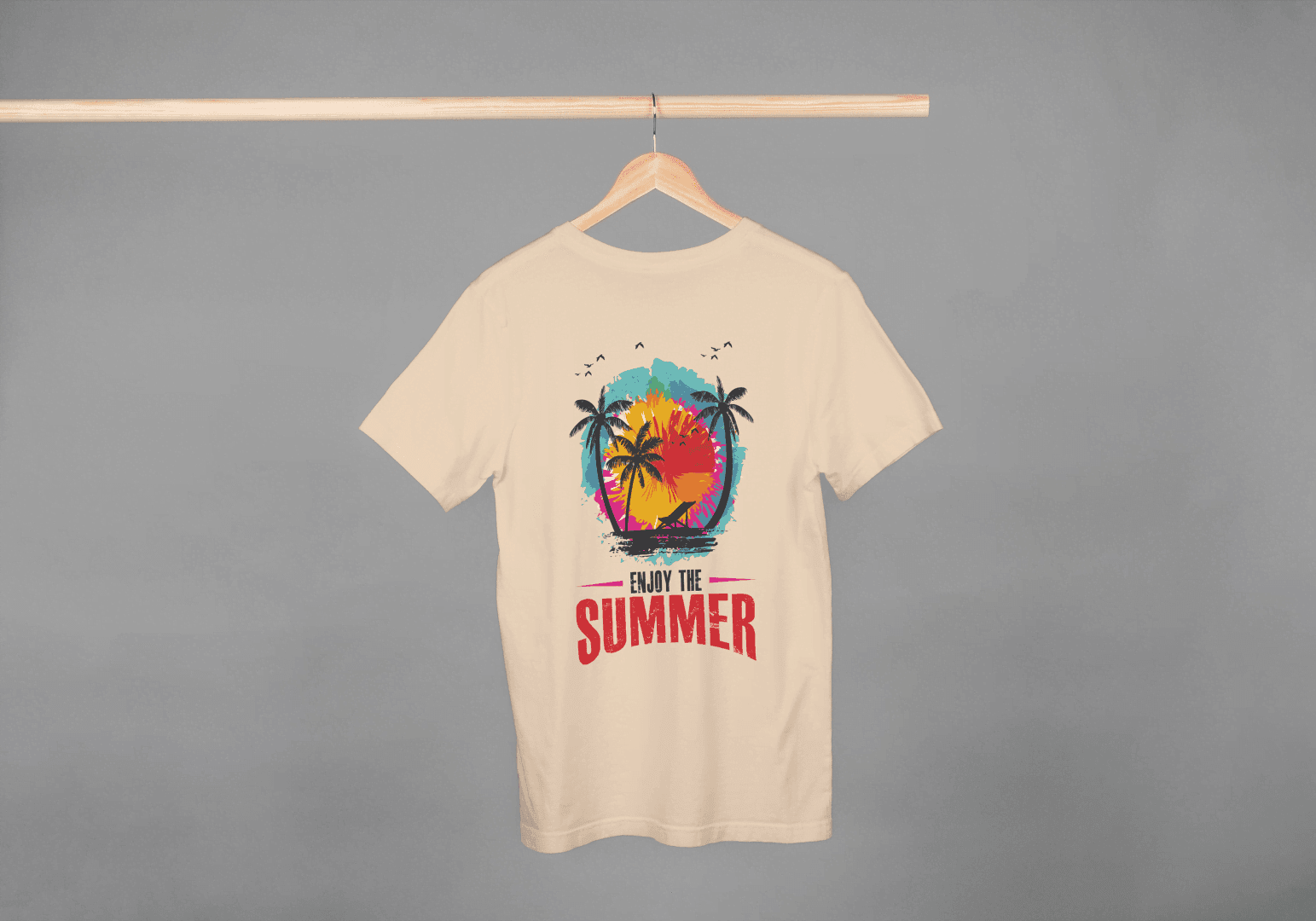 Enjoy The Summer Hammock Beach: Artistic Sunset Tee - Essentia Attire