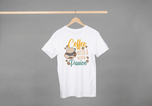 Coffee With A New Passion: Coffee Lover Graphic Tee - Essentia Attire