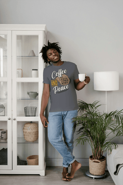 Coffee and Peace: Relaxing Brew Tee - Essentia Attire