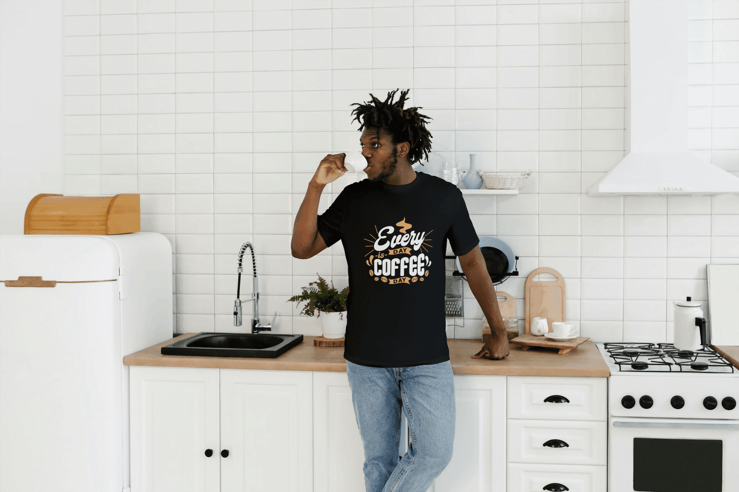 Every Day is Coffee Day: Coffee Lover Graphic Tee - Essentia Attire