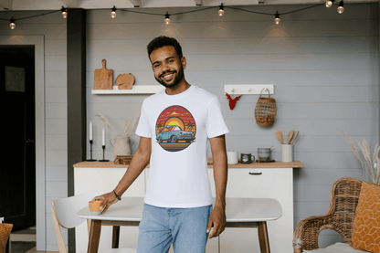 Sunset Classic Car: Vintage Beach Cruiser - Essentia Attire