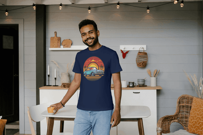 Sunset Classic Car: Vintage Beach Cruiser - Essentia Attire