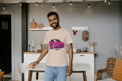 Pink Drift Car: Automotive Action Tee - Essentia Attire