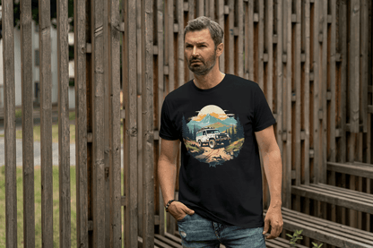 Off-Road Adventure: Mountain Jeep Graphic Tee - Essentia Attire