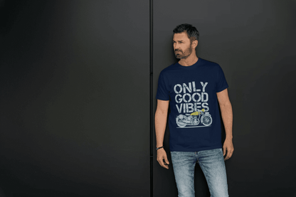 Classic Bike Enthusiast: Only Good Vibes Vintage Motorcycle - Essentia Attire
