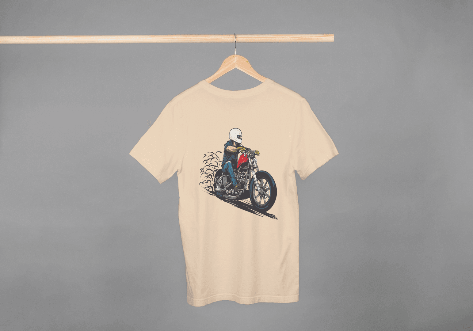 Vintage Biker Ride: Custom Motorcycle Graphic Tee - Essentia Attire