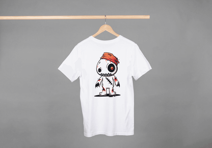 Cute Voodoo Doll: Spooky Cartoon Rag Doll Tee - Essentia Attire