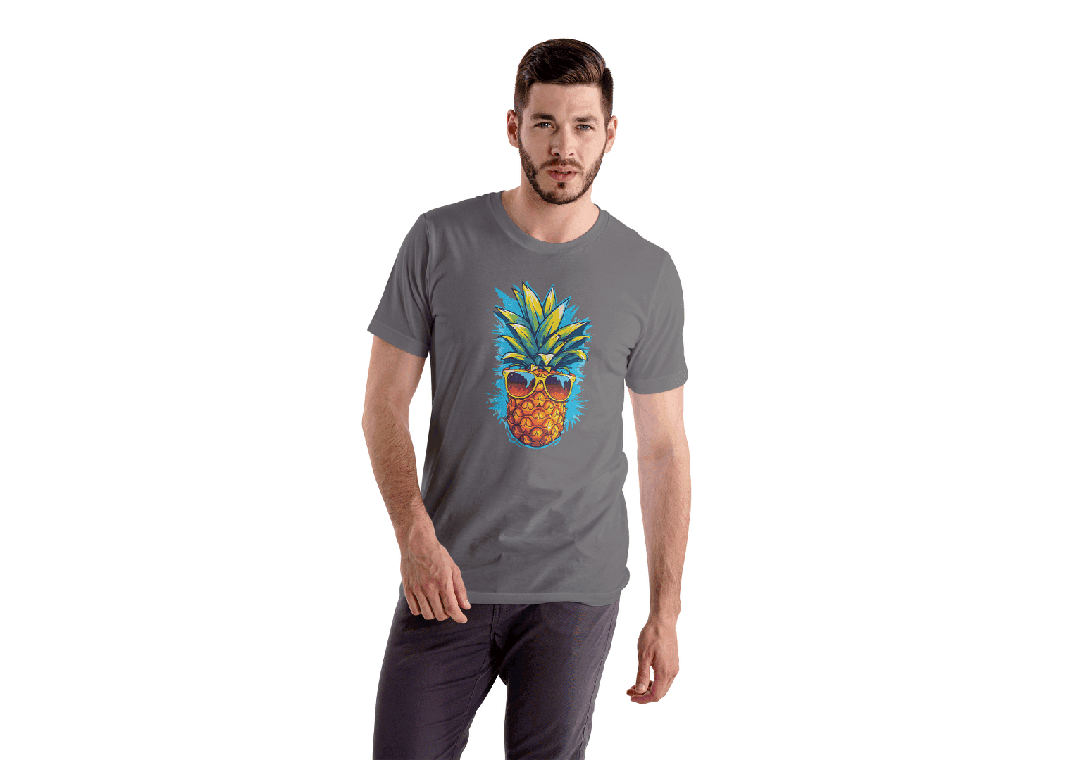 Cool Pineapple: Tropical Vibe Pineapple Tee - Essentia Attire