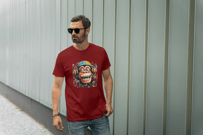 Vibrant DJ Monkey: Happy Music Lover Tee - Essentia Attire