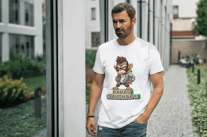 Banau Chaudhary: Cool Monkey Graphic Tee - Essentia Attire