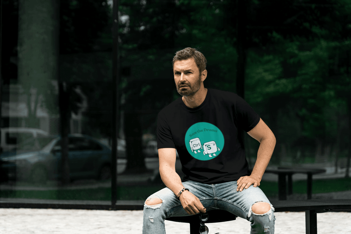 Ctrl+S Save the Drama: Funny Tech Humor Tee - Essentia Attire