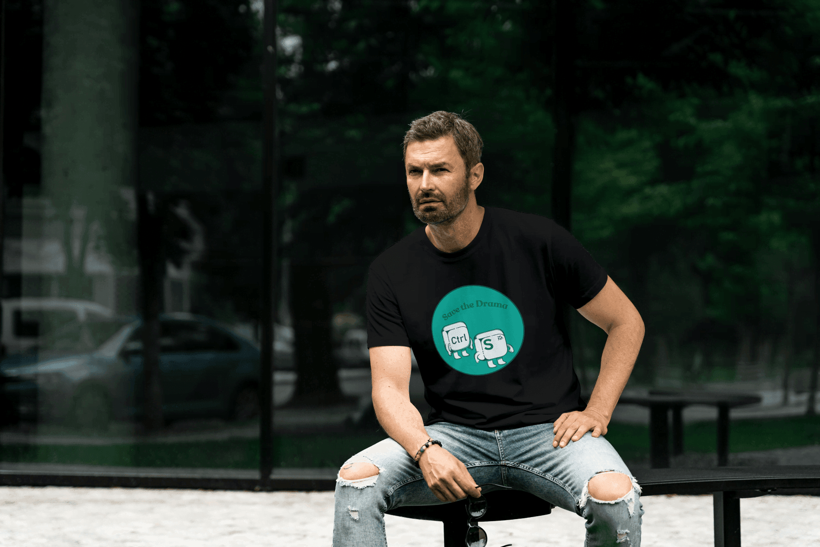 Ctrl+S Save the Drama: Funny Tech Humor Tee - Essentia Attire
