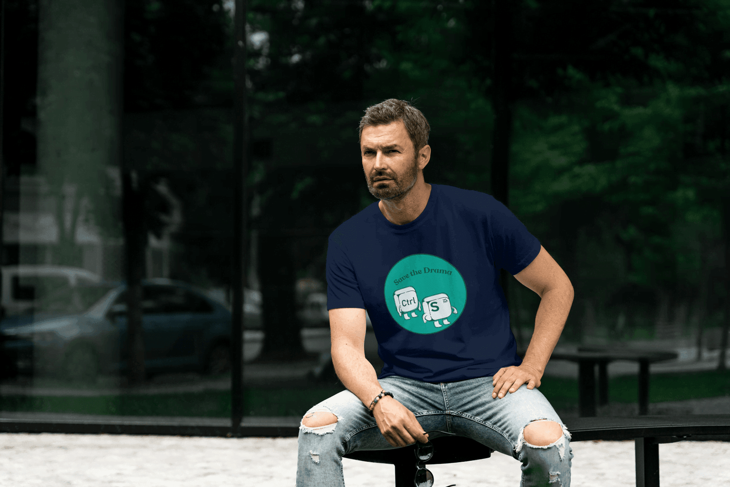 Ctrl+S Save the Drama: Funny Tech Humor Tee - Essentia Attire