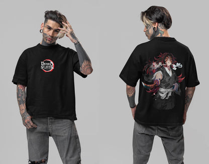 Demon Slayer Hantengu Anime Tee - Upper Rank Four Demon Oversized T-shirt