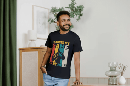I Paused My Game: Funny Gamer Tee - Essentia Attire