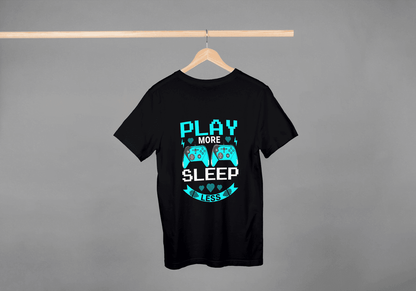 Play More Sleep Less Gaming: Retro Gamer Tee - Essentia Attire